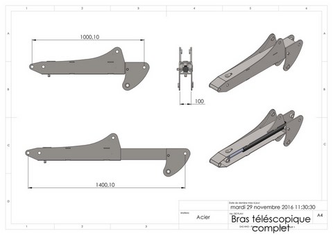 Bras télescopique HHO
