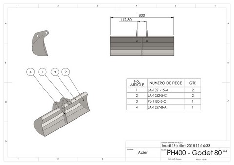 Godet 80 PH400